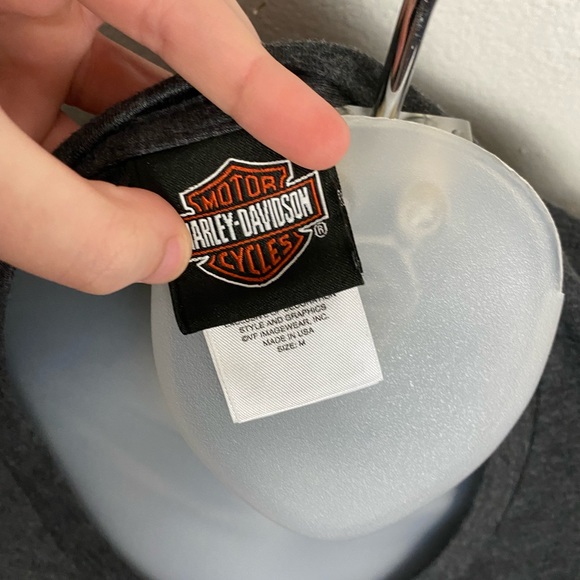 Harley Davidson womens grey long sleeve top with front logo El Paso Texas - Picture 7 of 7